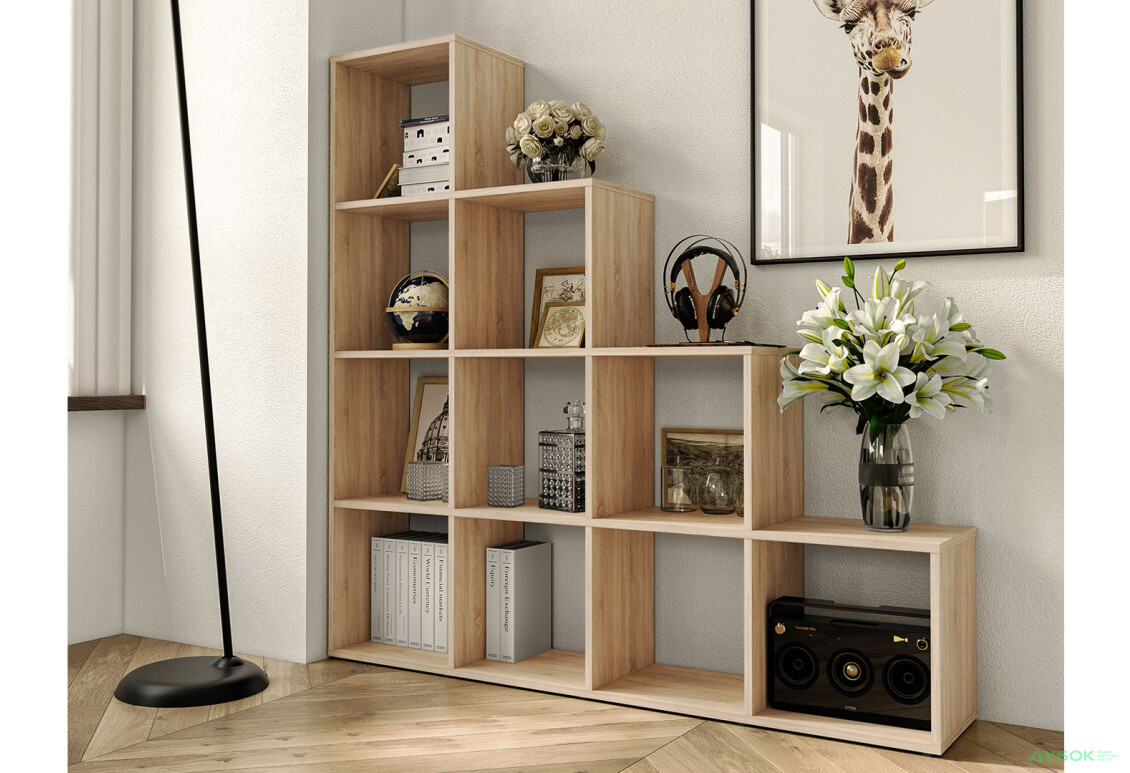 Изображение 2 - Стеллаж лесенка на 10 ячеек Moreli GT40 142 см, дуб сонома