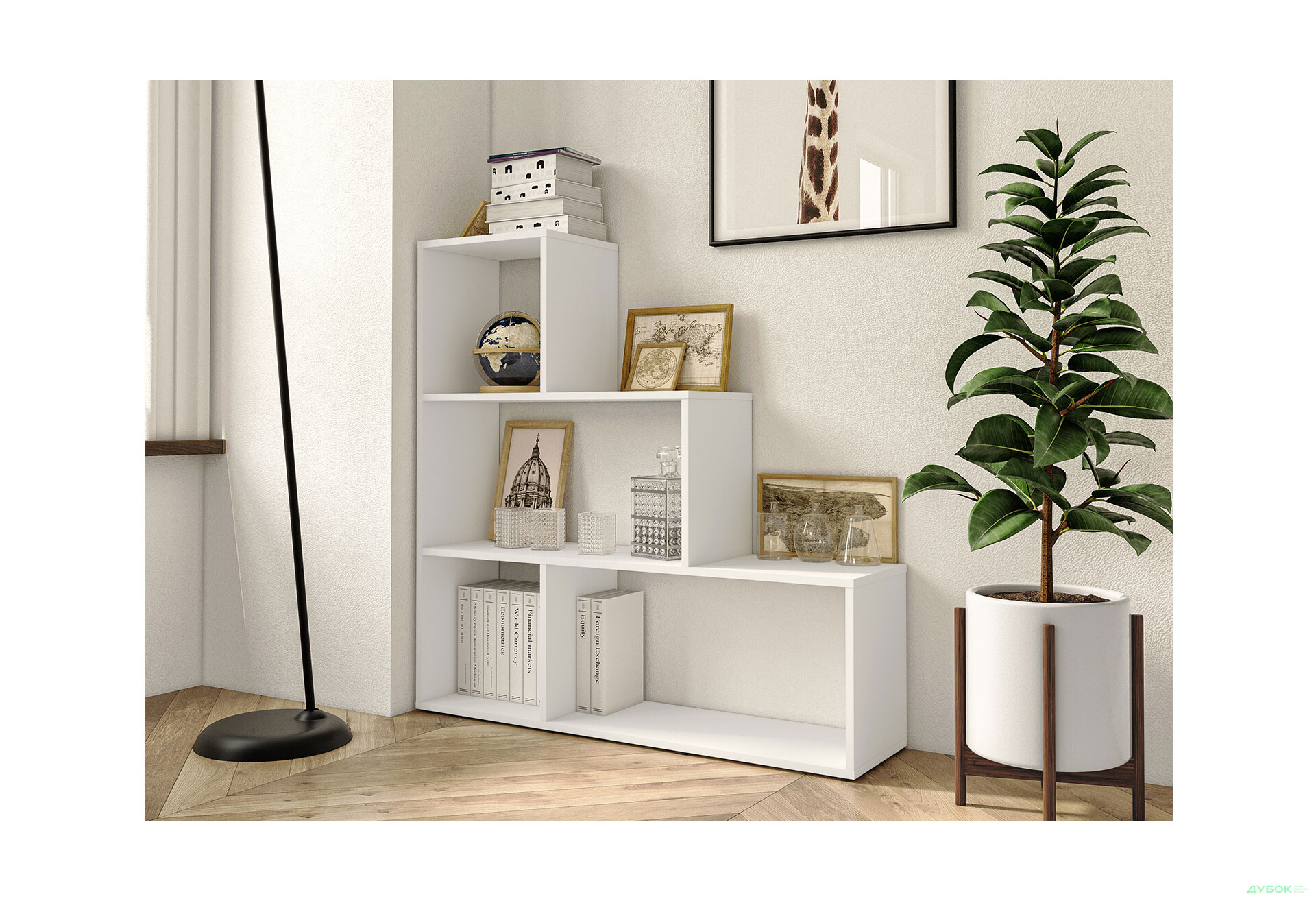 Изображение 2 - Стеллаж лесенка на 4 ячейки Moreli GT75 (прямоугольный) 107 см, белый