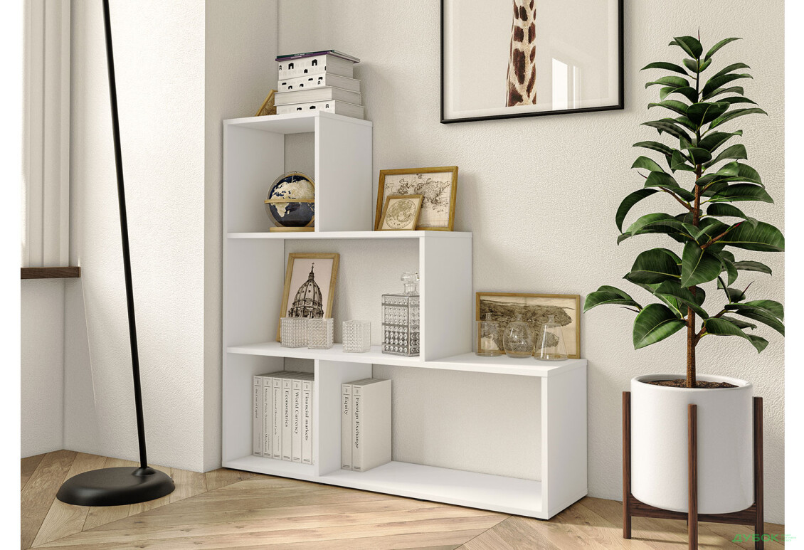 Изображение 2 - Стеллаж лесенка на 4 ячейки Moreli GT75 (прямоугольный) 107 см, белый