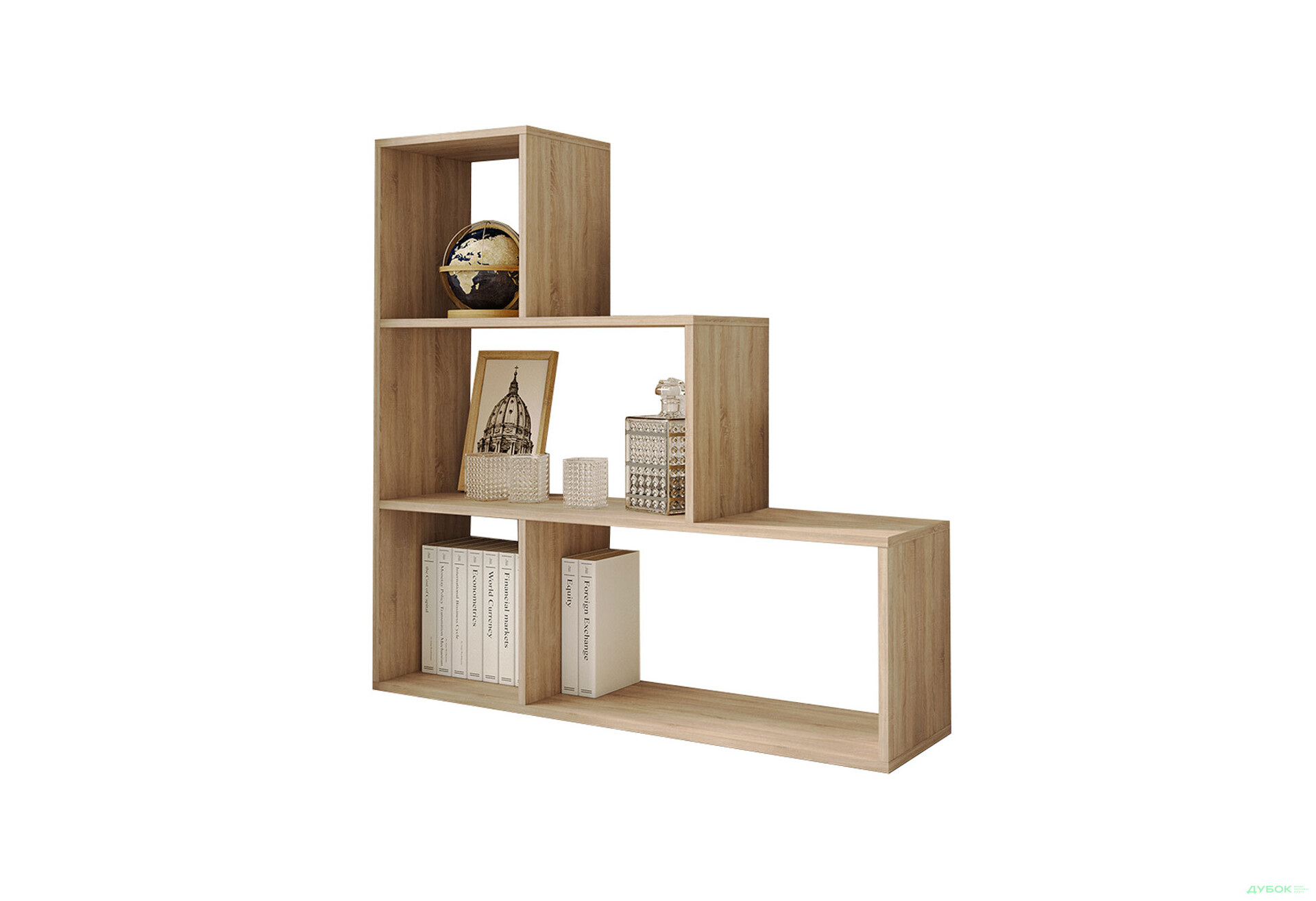 Зображення 1 - Стелаж драбинка на 4 комірки Moreli GT75 (прямокутний) 107 см, дуб сонома