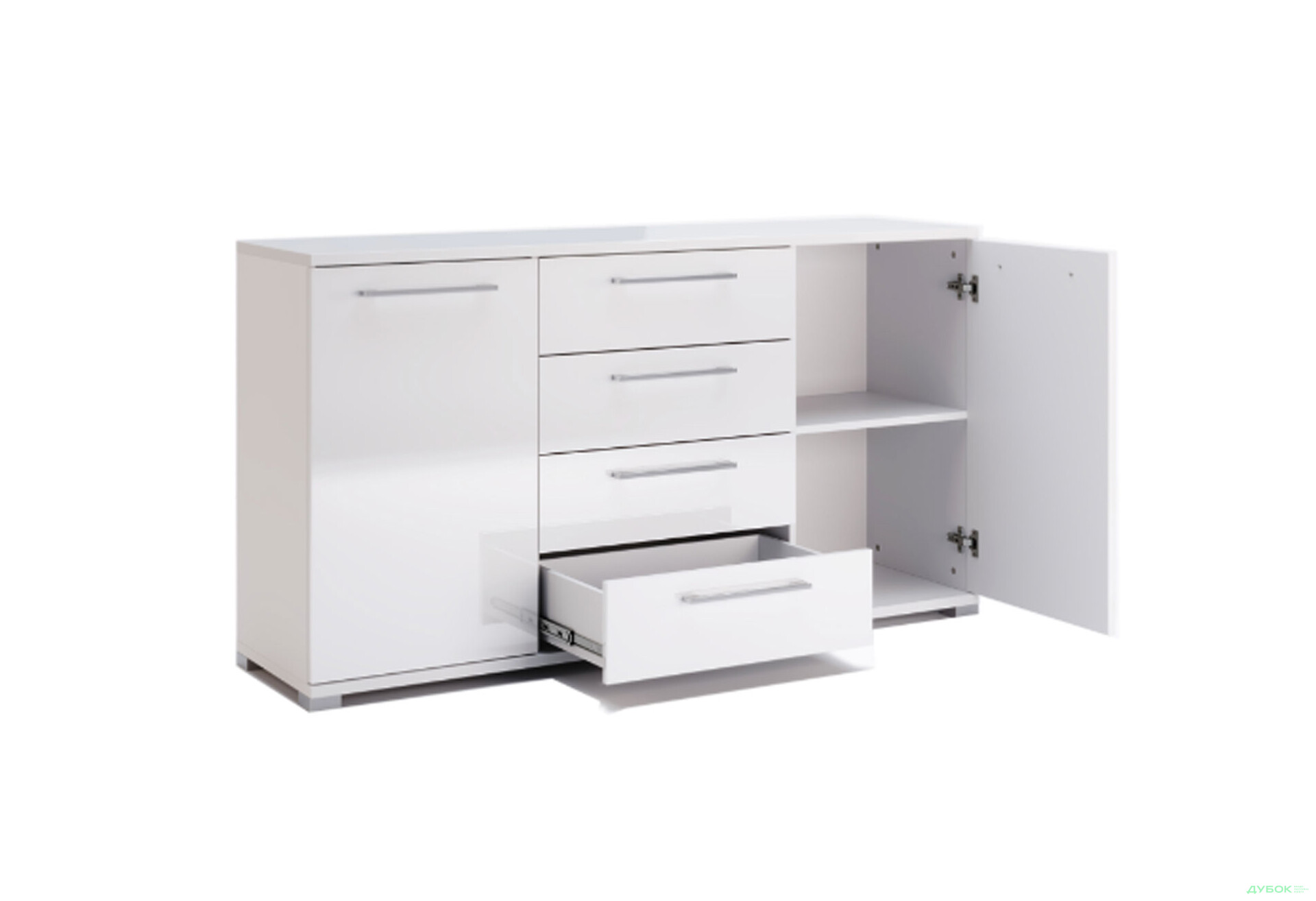 Комод MiroMark Фемілі 2-дверний з 4 шухлядами 150 см Білий - Зображення 4 Зображення 4 - Комод MiroMark Фемілі 2-дверний з 4 шухлядами 150 см Білий
