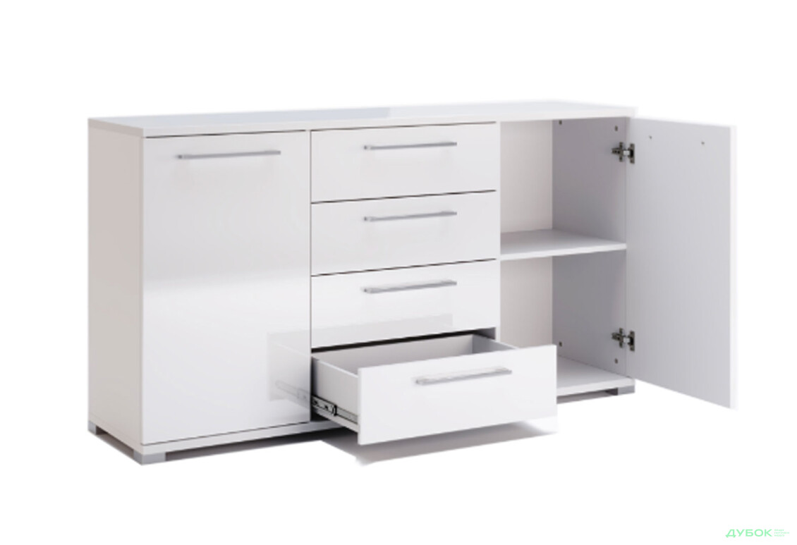 Комод MiroMark Фемілі 2-дверний з 4 шухлядами 150 см Білий - Зображення 4 Зображення 4 - Комод MiroMark Фемілі 2-дверний з 4 шухлядами 150 см Білий