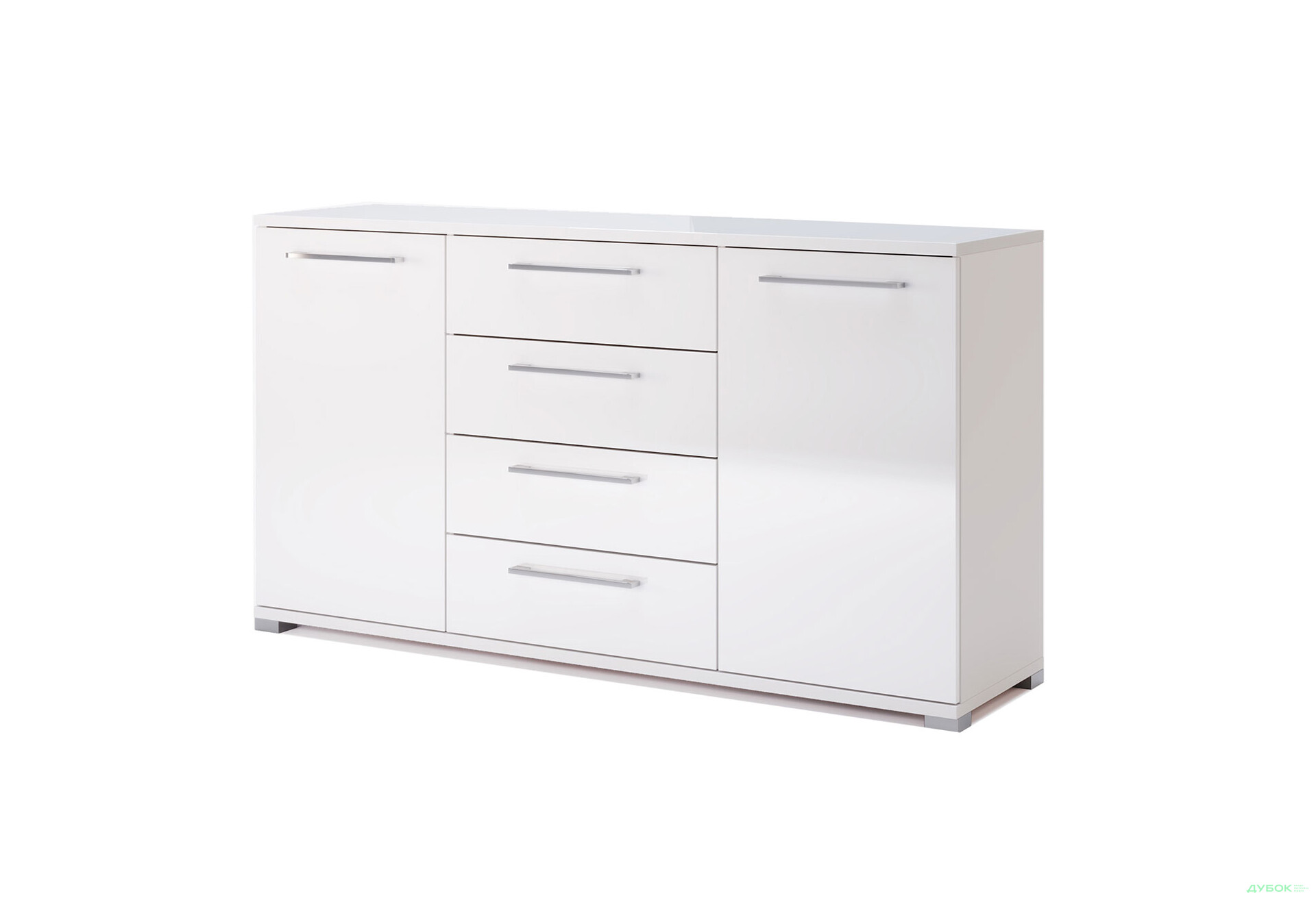 Комод MiroMark Фемілі 2-дверний з 4 шухлядами 150 см Білий - Зображення 1 Зображення 1 - Комод MiroMark Фемілі 2-дверний з 4 шухлядами 150 см Білий