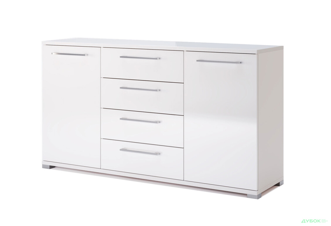 Комод MiroMark Фемілі 2-дверний з 4 шухлядами 150 см Білий - Зображення 1 Зображення 1 - Комод MiroMark Фемілі 2-дверний з 4 шухлядами 150 см Білий