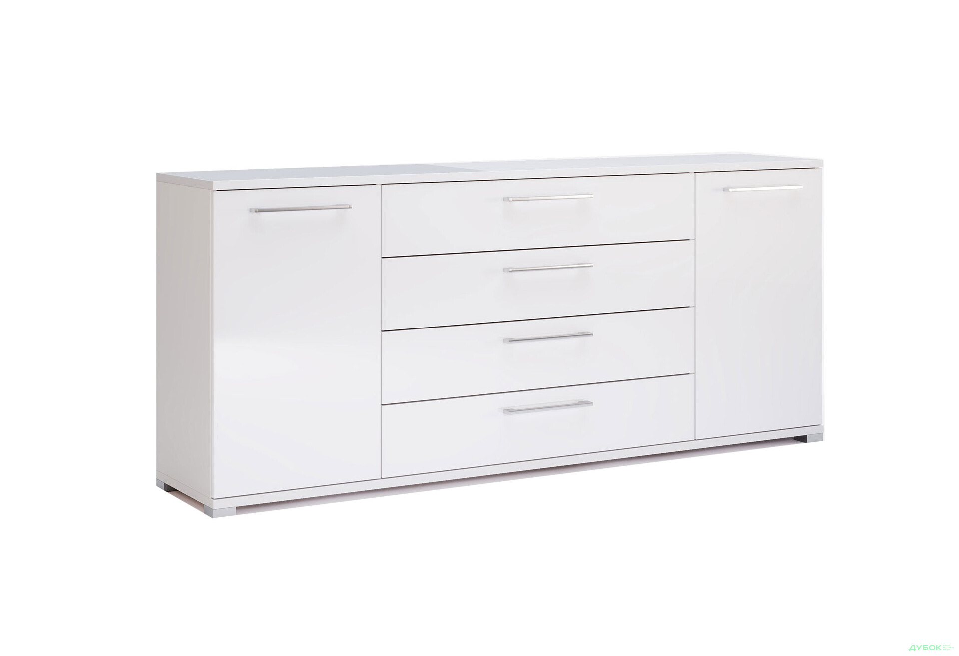 Комод MiroMark Фемілі 2-дверний з 4 шухлядами 190 см Білий - Зображення 3 Зображення 3 - Комод MiroMark Фемілі 2-дверний з 4 шухлядами 190 см Білий