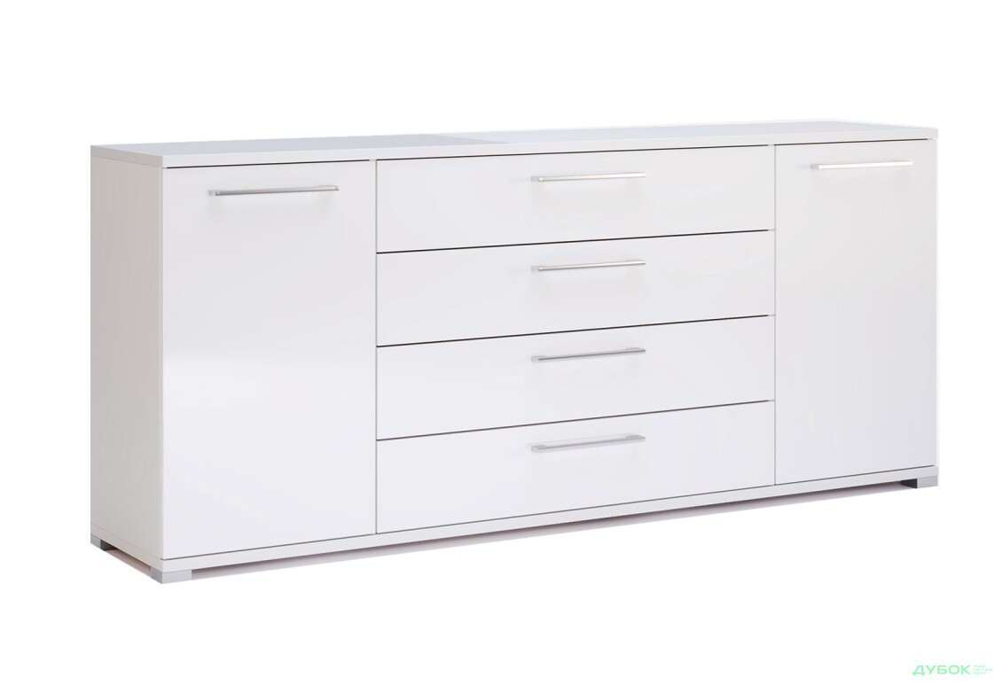 Комод MiroMark Фемілі 2-дверний з 4 шухлядами 190 см Білий - Зображення 3 Зображення 3 - Комод MiroMark Фемілі 2-дверний з 4 шухлядами 190 см Білий