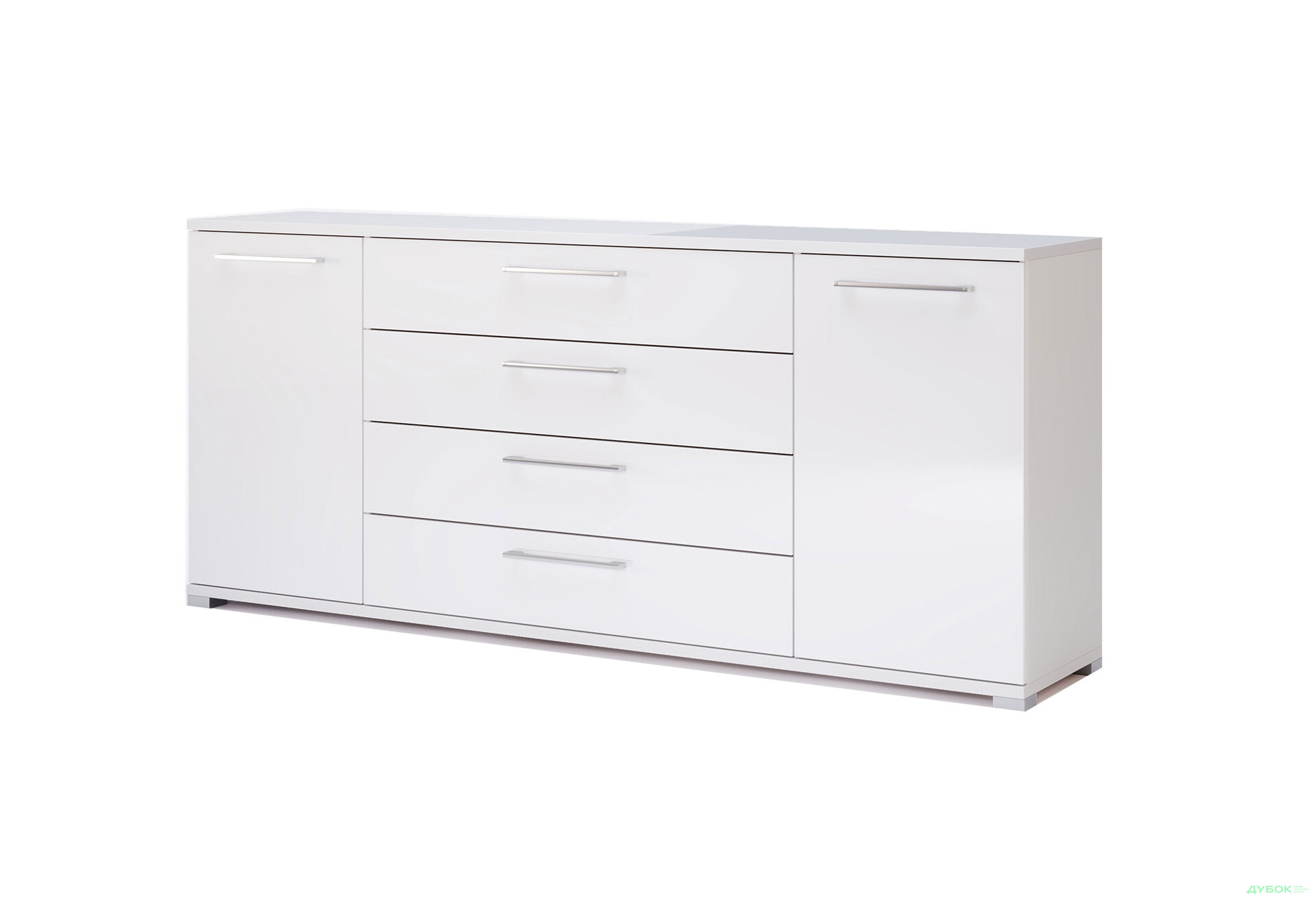 Комод MiroMark Фемілі 2-дверний з 4 шухлядами 190 см Білий - Зображення 1 Зображення 1 - Комод MiroMark Фемілі 2-дверний з 4 шухлядами 190 см Білий