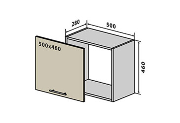 В29 Тумба 1Д 50 Интерно Глянец/ Interno Gloss Вип-Мастер