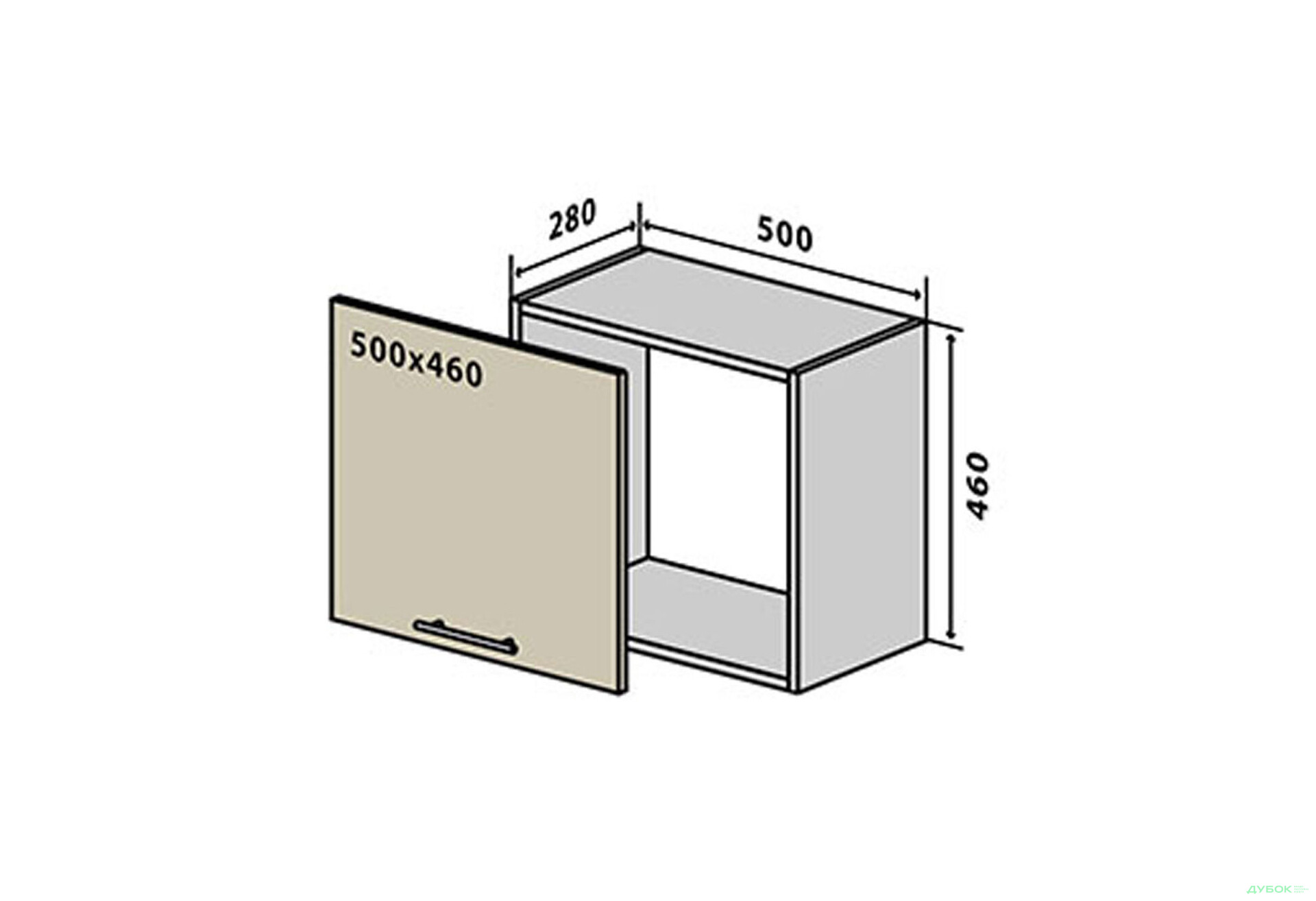 Изображение 1 - В29 Тумба 1Д 50 Интерно Глянец/ Interno Gloss Вип-Мастер