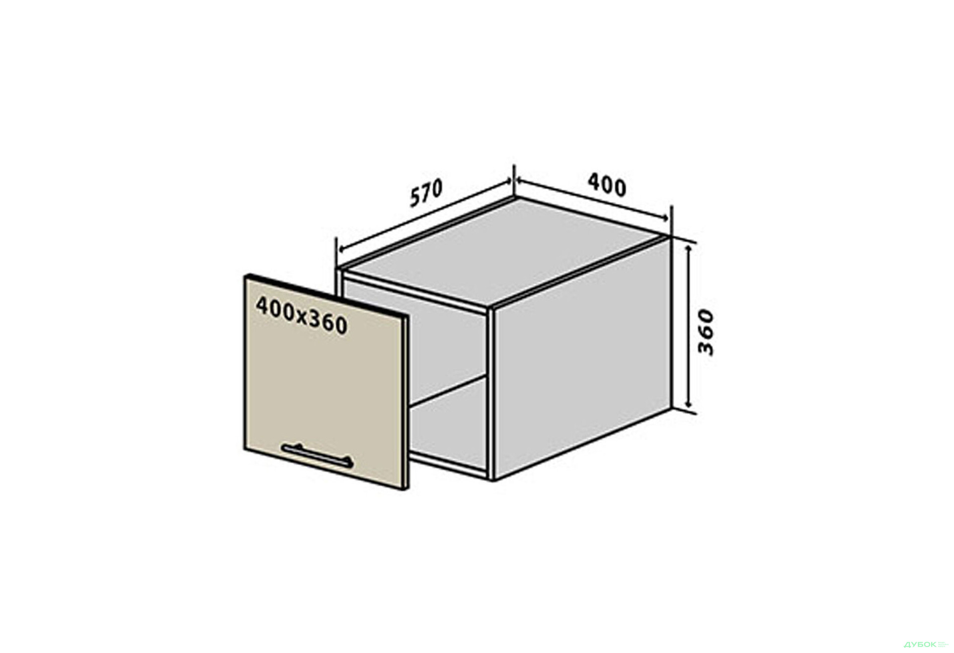 В65 Тумба 40 Інтерно Глянець / Interno Gloss VIP-master - Зображення 1 Зображення 1 - В65 Тумба 40 Інтерно Глянець / Interno Gloss VIP-master