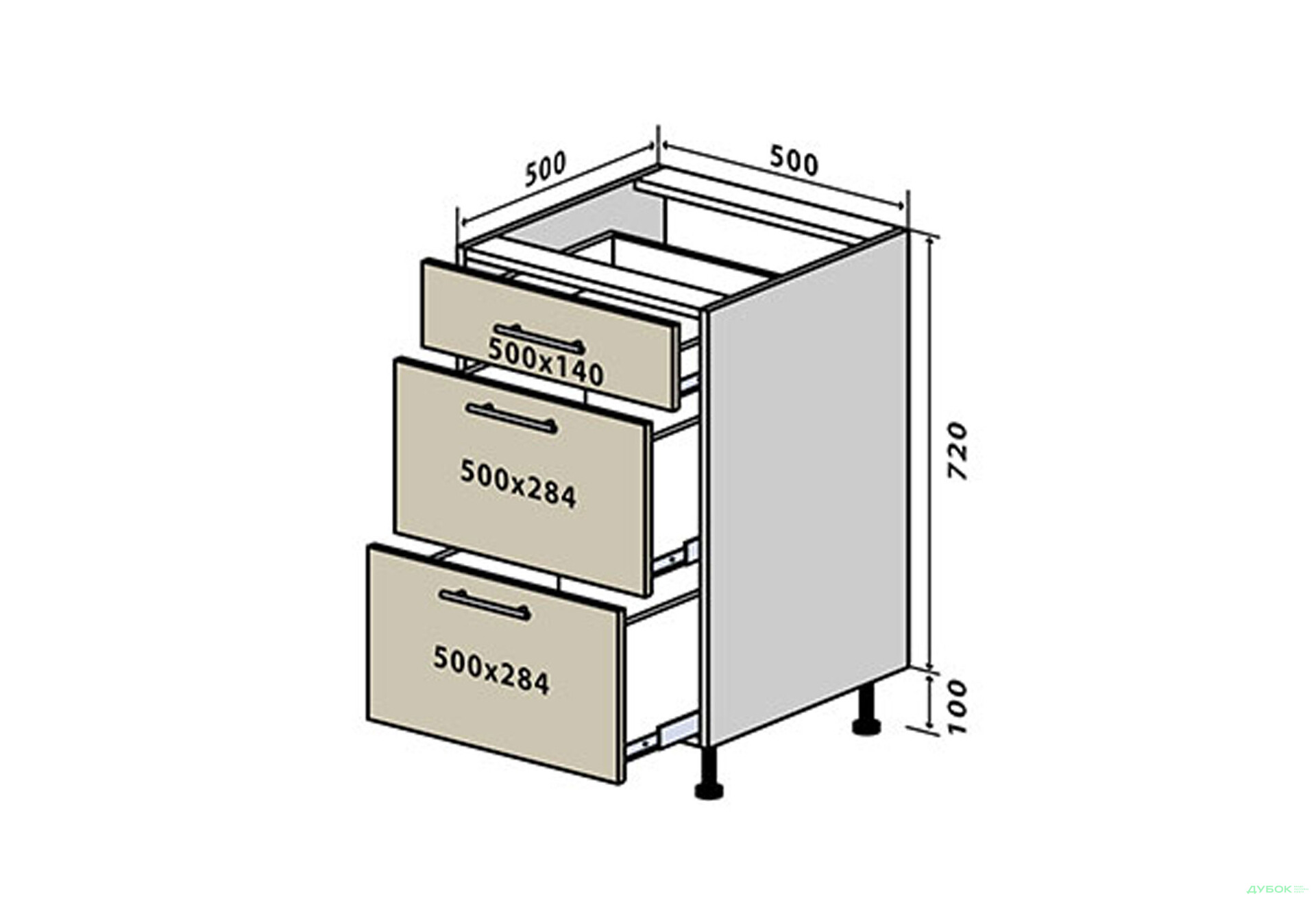 Н35 Тумба 3Ш 50 Інтерно Люкс / Interno Luxe VIP-master - Зображення 1 Зображення 1 - Н35 Тумба 3Ш 50 Інтерно Люкс / Interno Luxe VIP-master