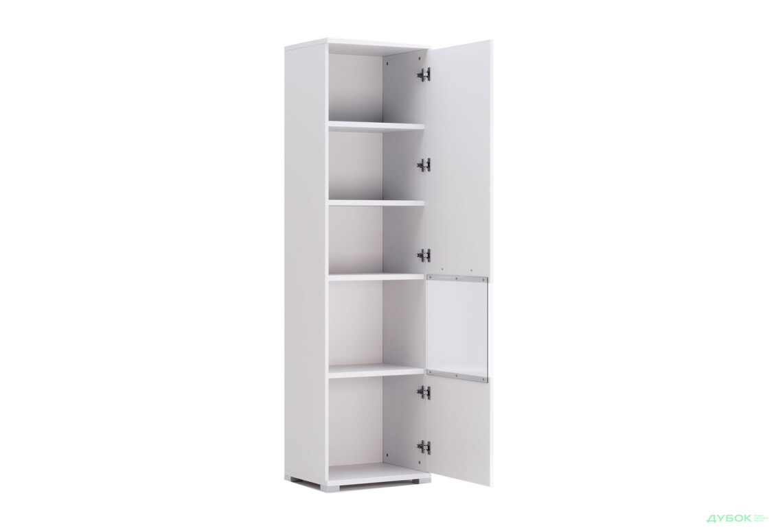 Шкаф-пенал МироМарк Фемили закрытый с ветриной 50 см Белый - Изображение 2 Изображение 2 - Шкаф-пенал МироМарк Фемили закрытый с ветриной 50 см Белый