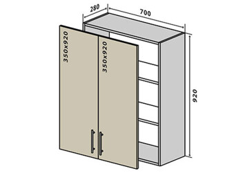 В88 Тумба 2Д 70 RioLine / РіоЛайн Глянцева VIP-master