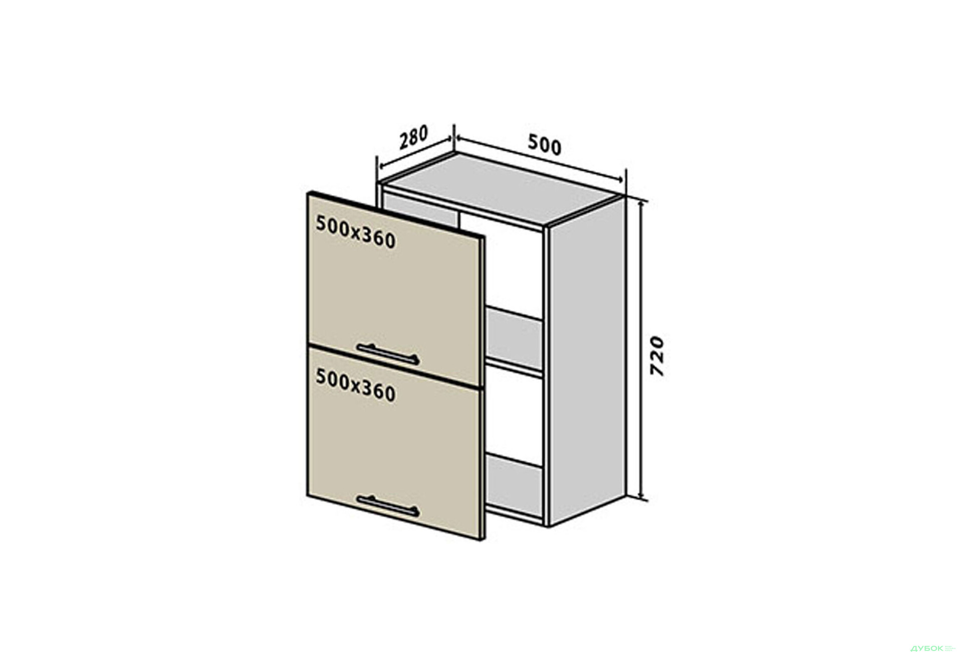 Зображення 1 - В57 Тумба 2Д 50 RioLine / РіоЛайн Матова VIP-master