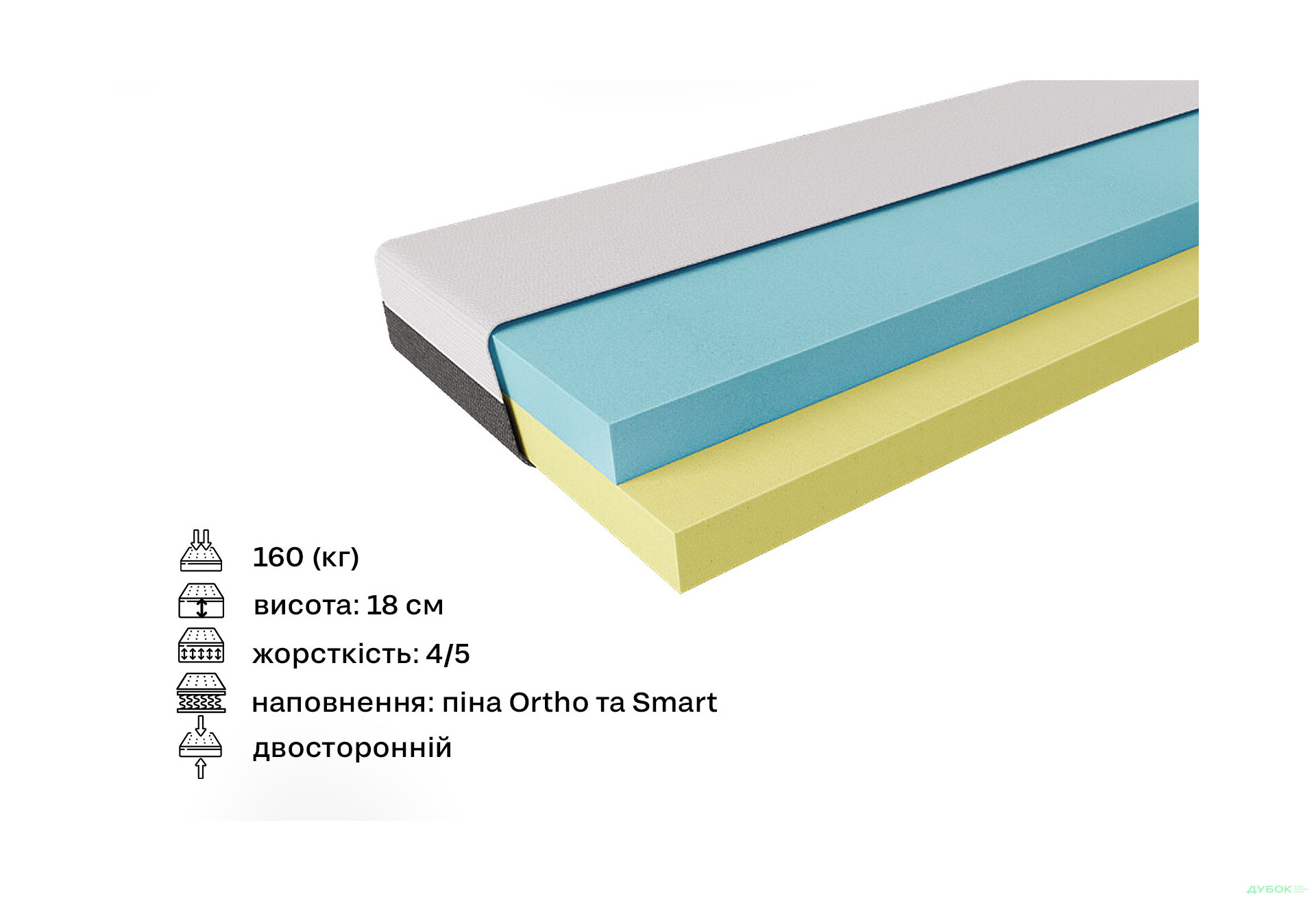 Матрац Diamond / Даймонд 70х190 ЕММ - Зображення 2 Зображення 2 - Матрац Diamond / Даймонд 70х190 ЕММ