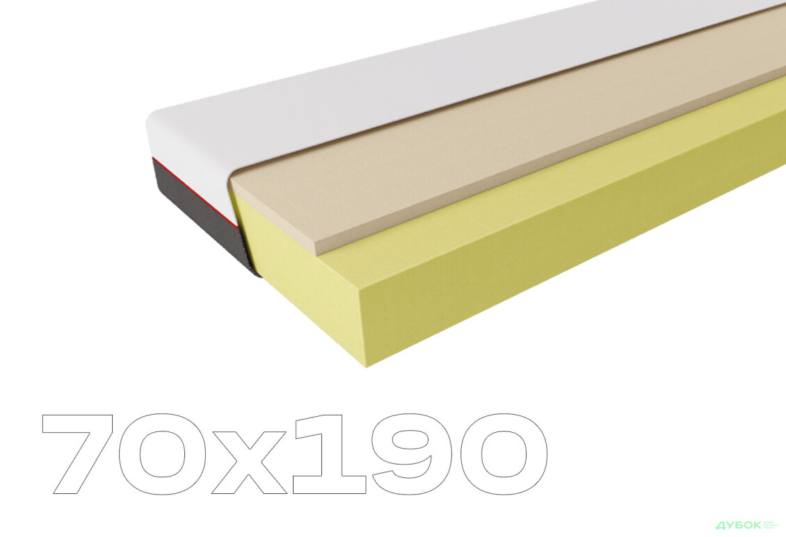 Матрац Geometry / Геометрі 70х190 ЕММ - Зображення 1 Зображення 1 - Матрац Geometry / Геометрі 70х190 ЕММ