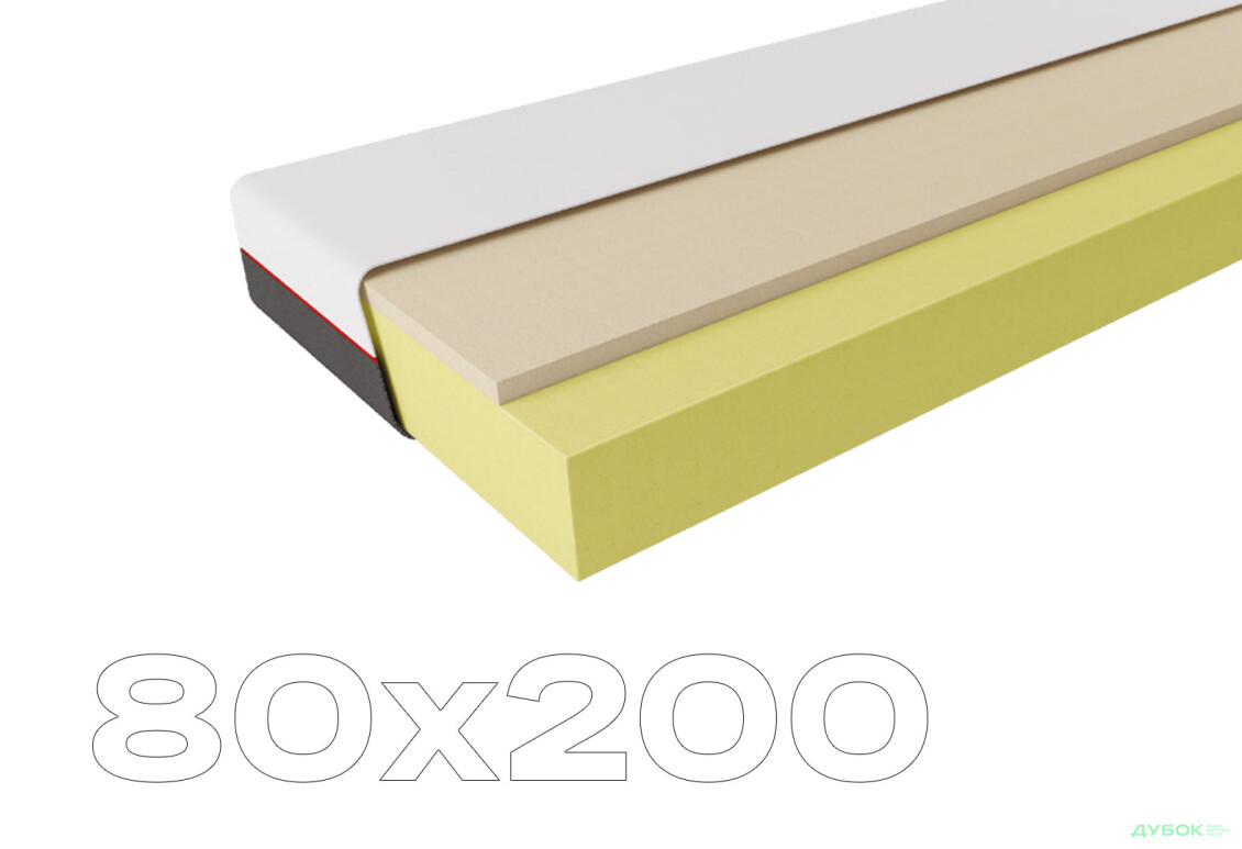 Матрац Geometry / Геометрі 80х200 ЕММ - Зображення 1 Зображення 1 - Матрац Geometry / Геометрі 80х200 ЕММ