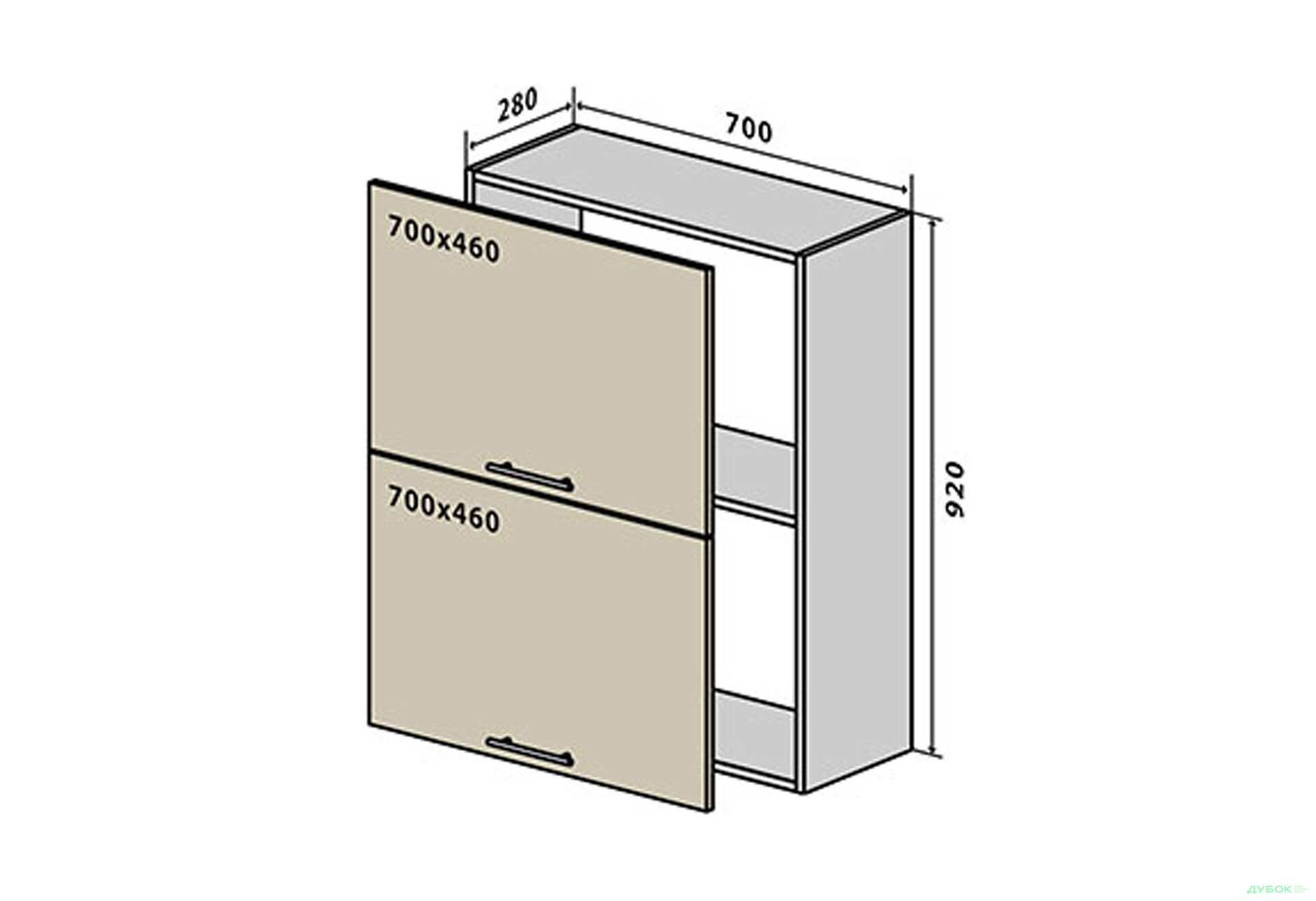 Зображення 1 - В91 Тумба 2Д 70 МоДа Мат / MoDa Matt VIP-master