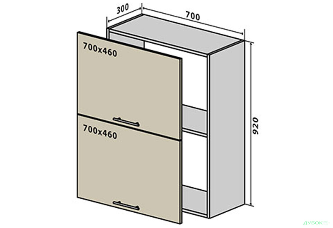 В91 Тумба 2Д 70 Альта Люкс / Alta Luxe VIP-master - Зображення 1 Зображення 1 - В91 Тумба 2Д 70 Альта Люкс / Alta Luxe VIP-master