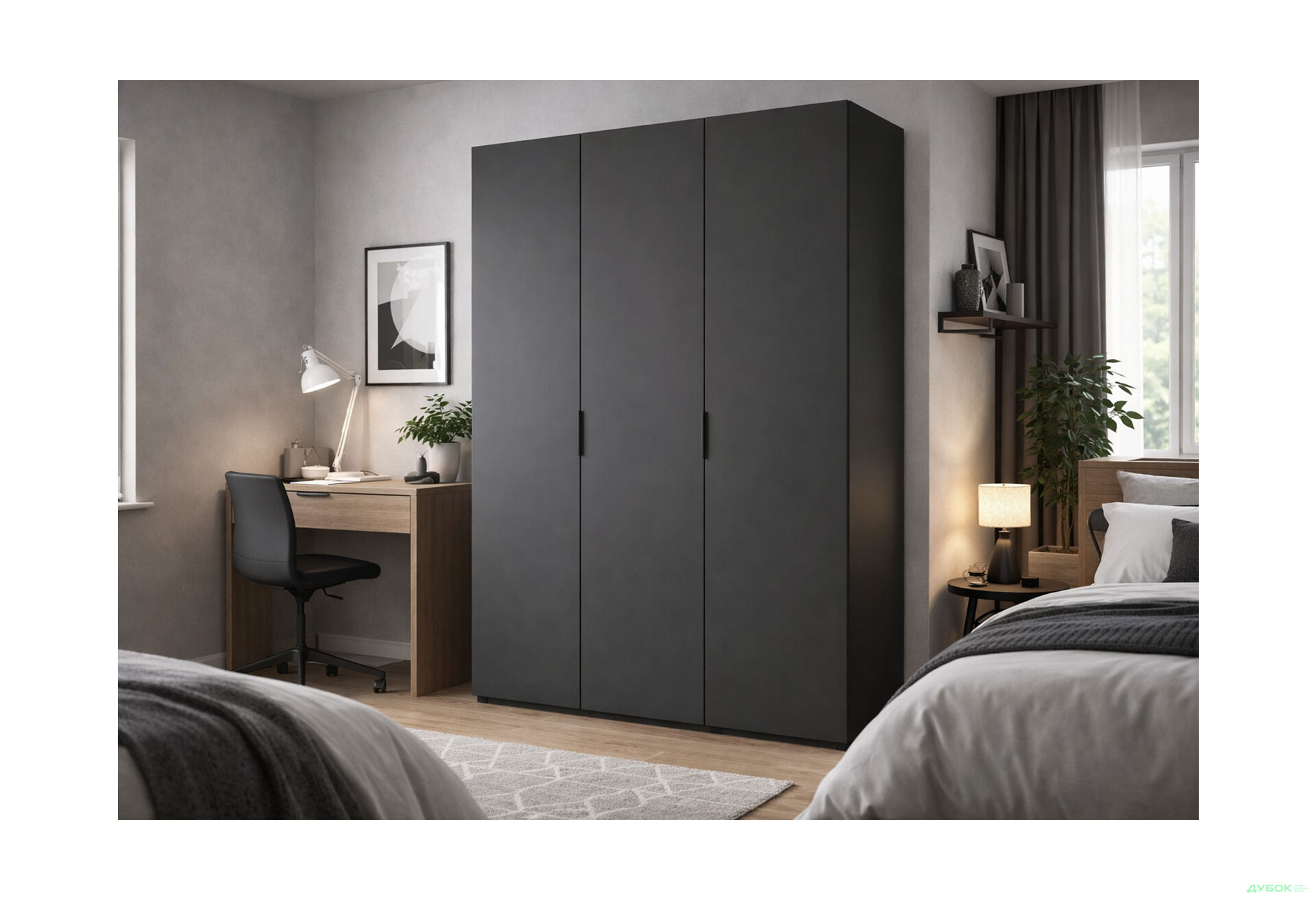 Изображение 2 - Шкаф Вип-Мастер Модус с 3 дверями 150 см, антрацит