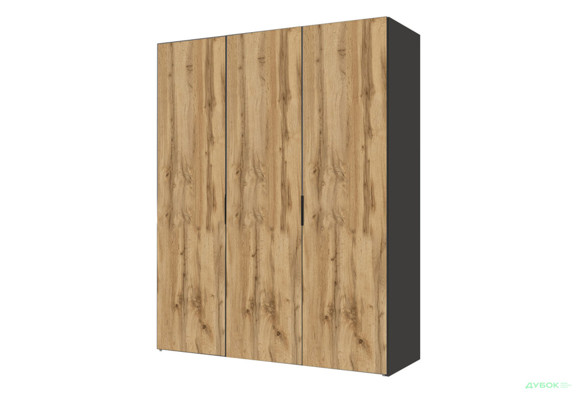 Шафа VIP-master Модус з 3 дверима 150 см, антрацит / дуб аппалачі