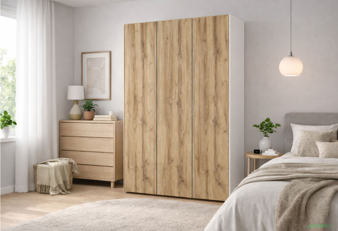 Изображение 2 - Шкаф Вип-Мастер Модус с 3 дверями 150 см, белый / дуб аппалачи