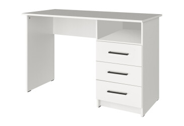 Стіл письмовий Kredens furniture СК-3 115x55 см з шухлядами, білий сніг