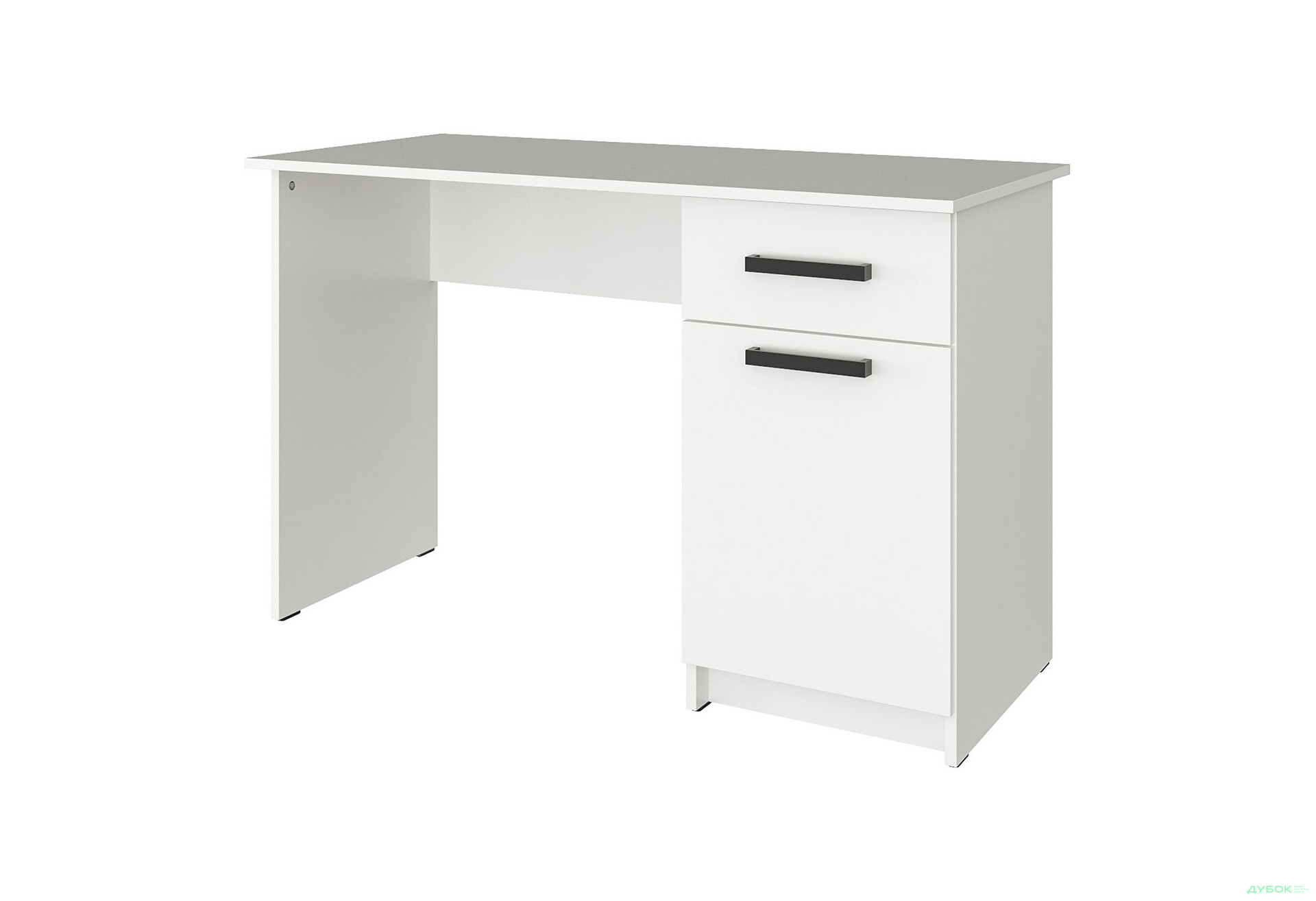 Зображення 1 - Стіл письмовий Kredens furniture СК-2 115x55 см з тумбою і шухлядою, білий сніг