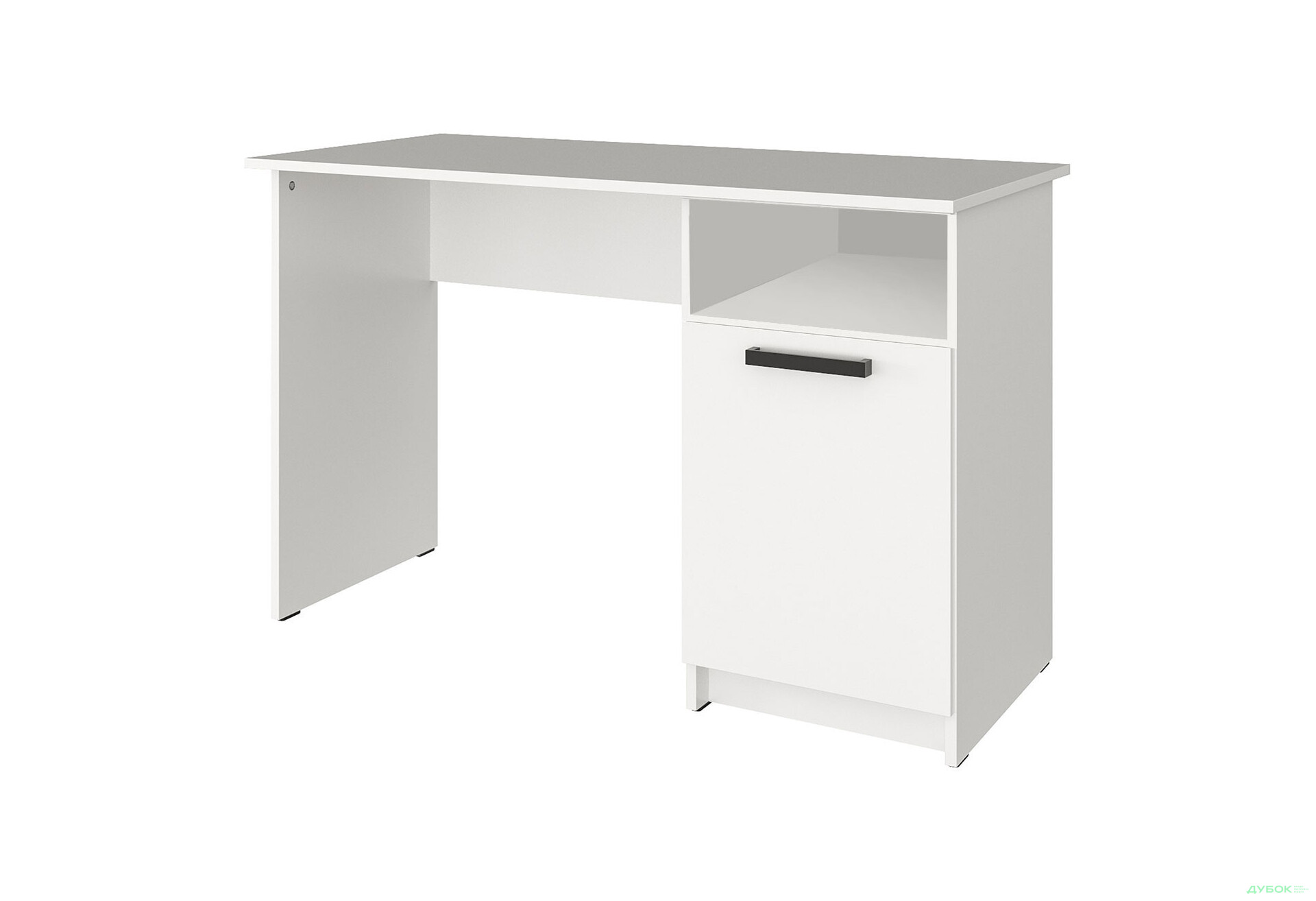 Зображення 1 - Стіл письмовий Kredens furniture СК-1 115x55 см з тумбою, білий сніг