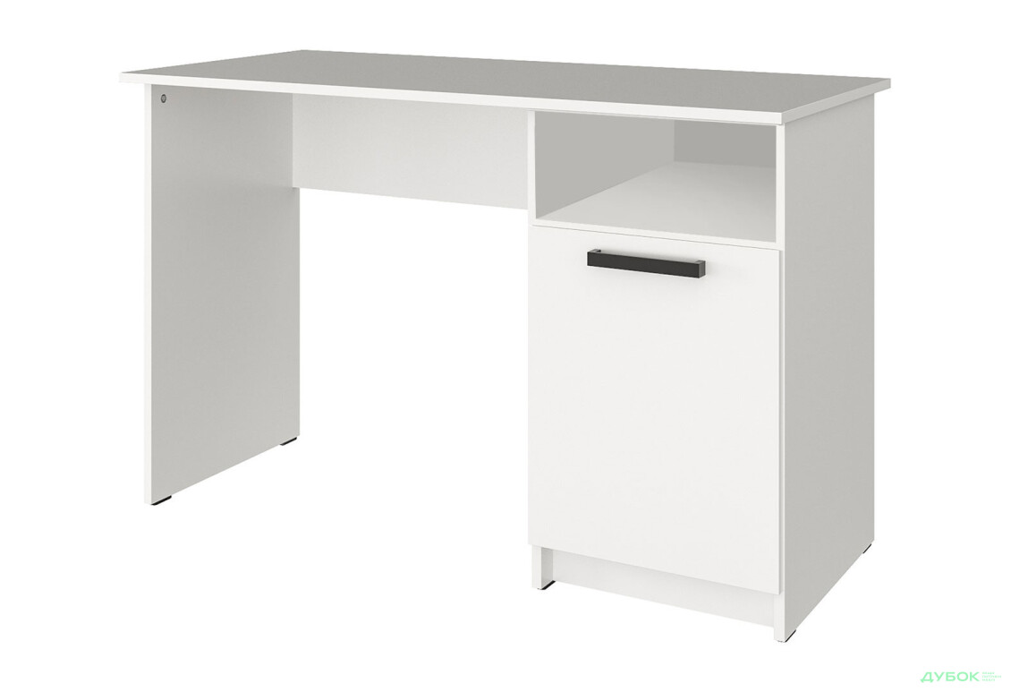 Стіл письмовий Kredens furniture СК-1 115x55 см з тумбою, білий сніг