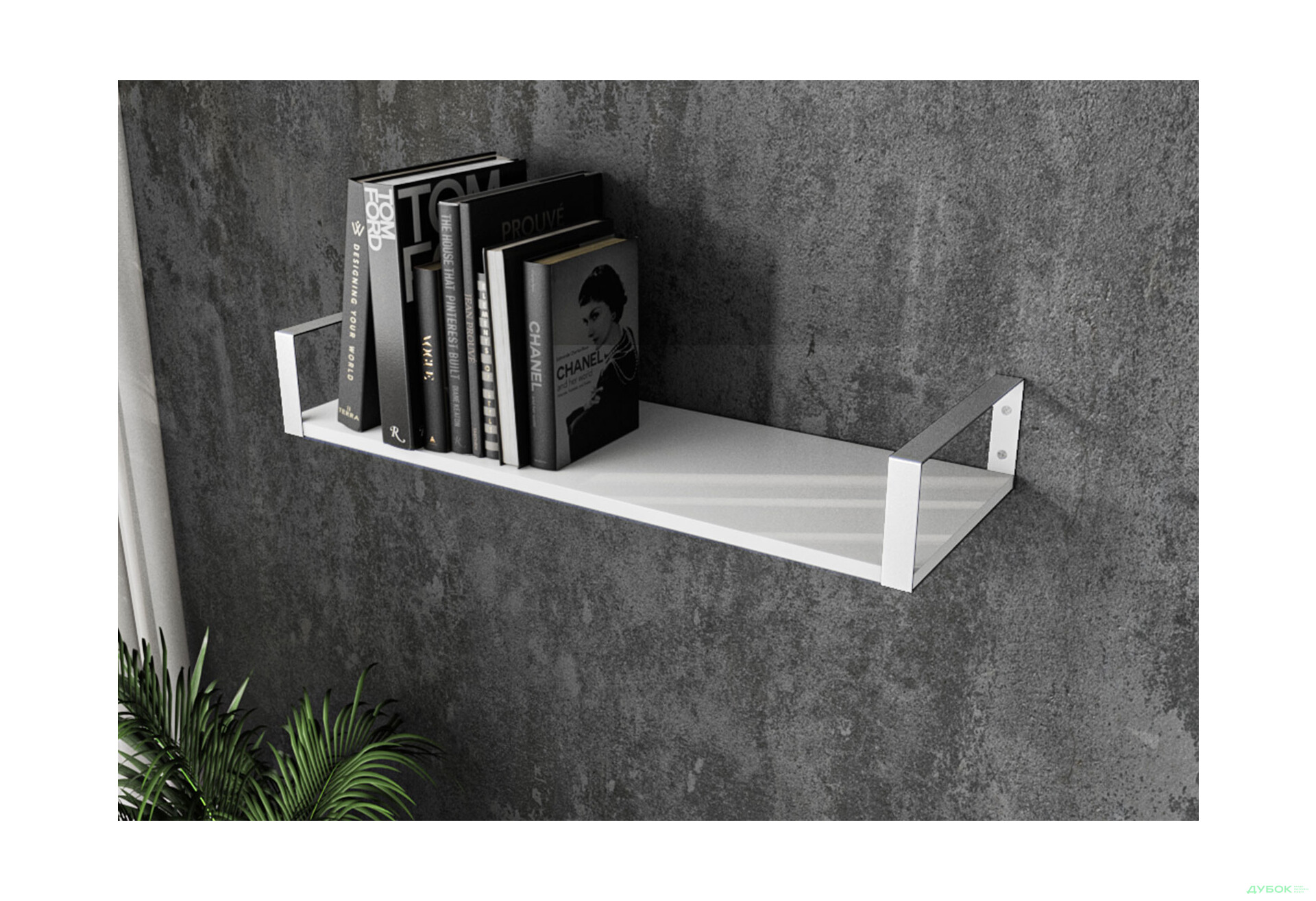 Зображення 2 - Полиця Moreli XR 28 прямокутник 80 см, ДСП біла, кріплення біле