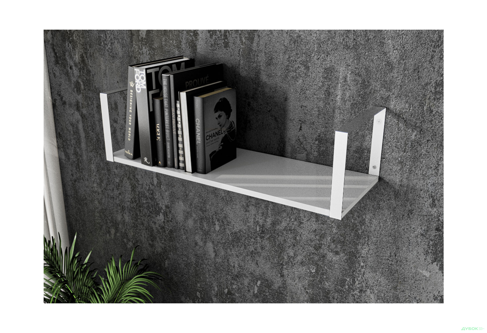 Зображення 2 - Полиця Moreli XS 28 квадрат 80 см, ДСП біла, кріплення біле