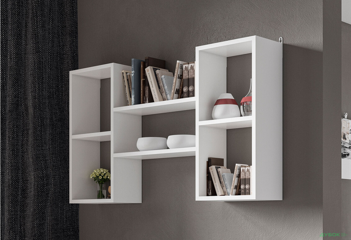 Зображення 2 - Полиця Moreli Т11 двоярусна 101 см, біла