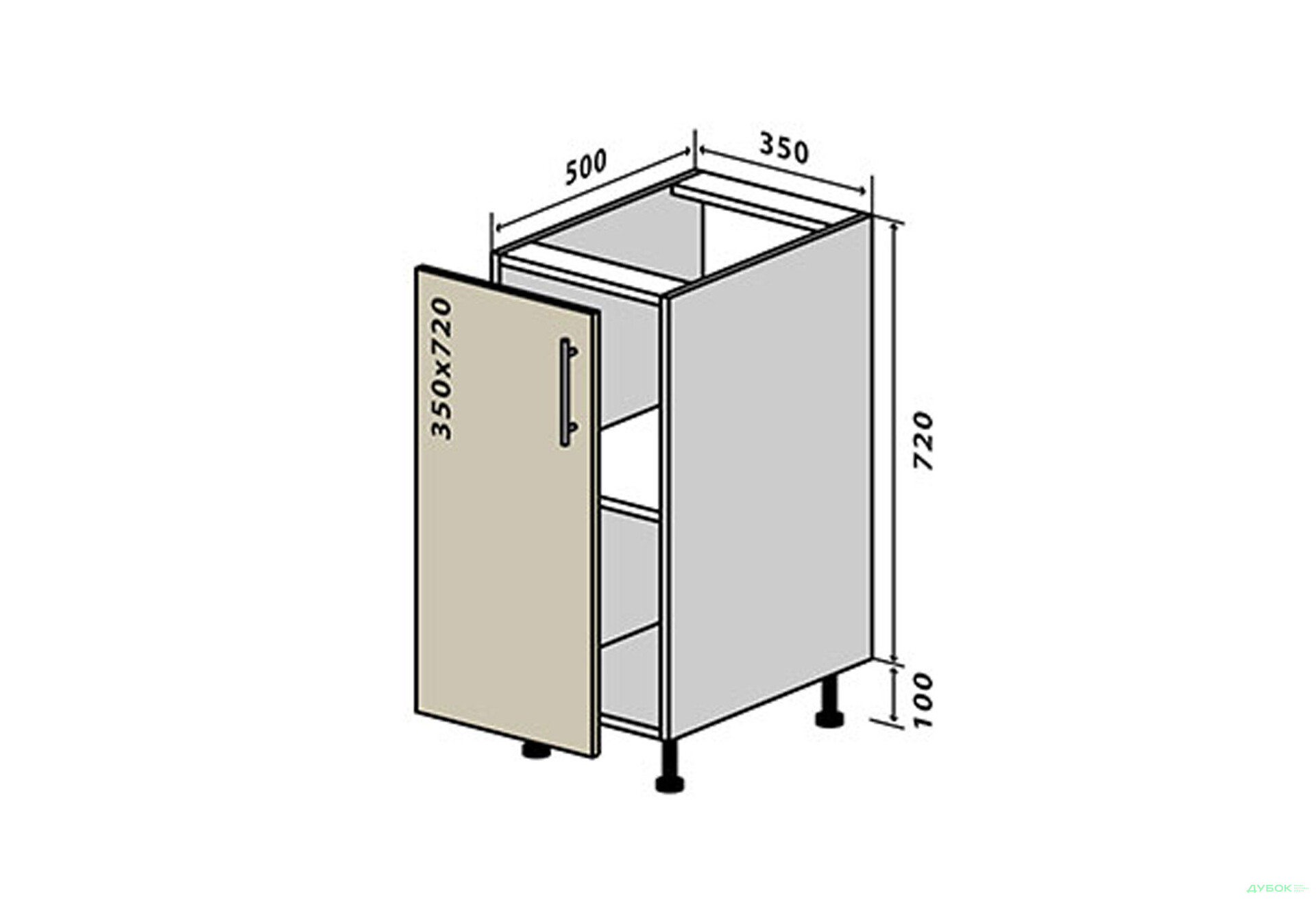 Зображення 1 - Н25 Тумба 1Д 35 Грація Люкс VIP-master