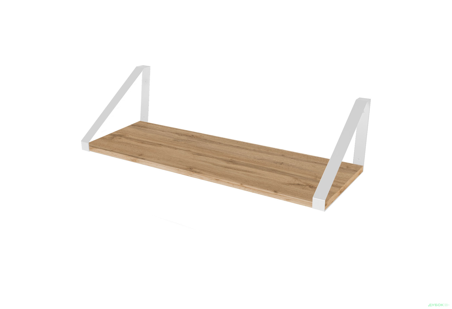 Полиця Moreli XT 28 трикутник 80 см, ДСП дуб аппалачі, кріплення біле - Зображення 1 Зображення 1 - Полиця Moreli XT 28 трикутник 80 см, ДСП дуб аппалачі, кріплення біле