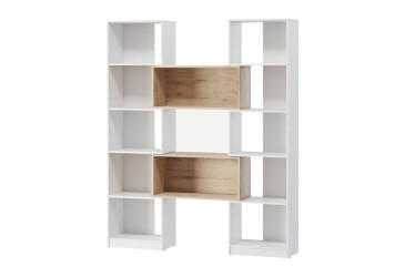 Cтелаж Kredens furniture TA0001 трансформер 156 / 115 см, білий / дуб аппалачі