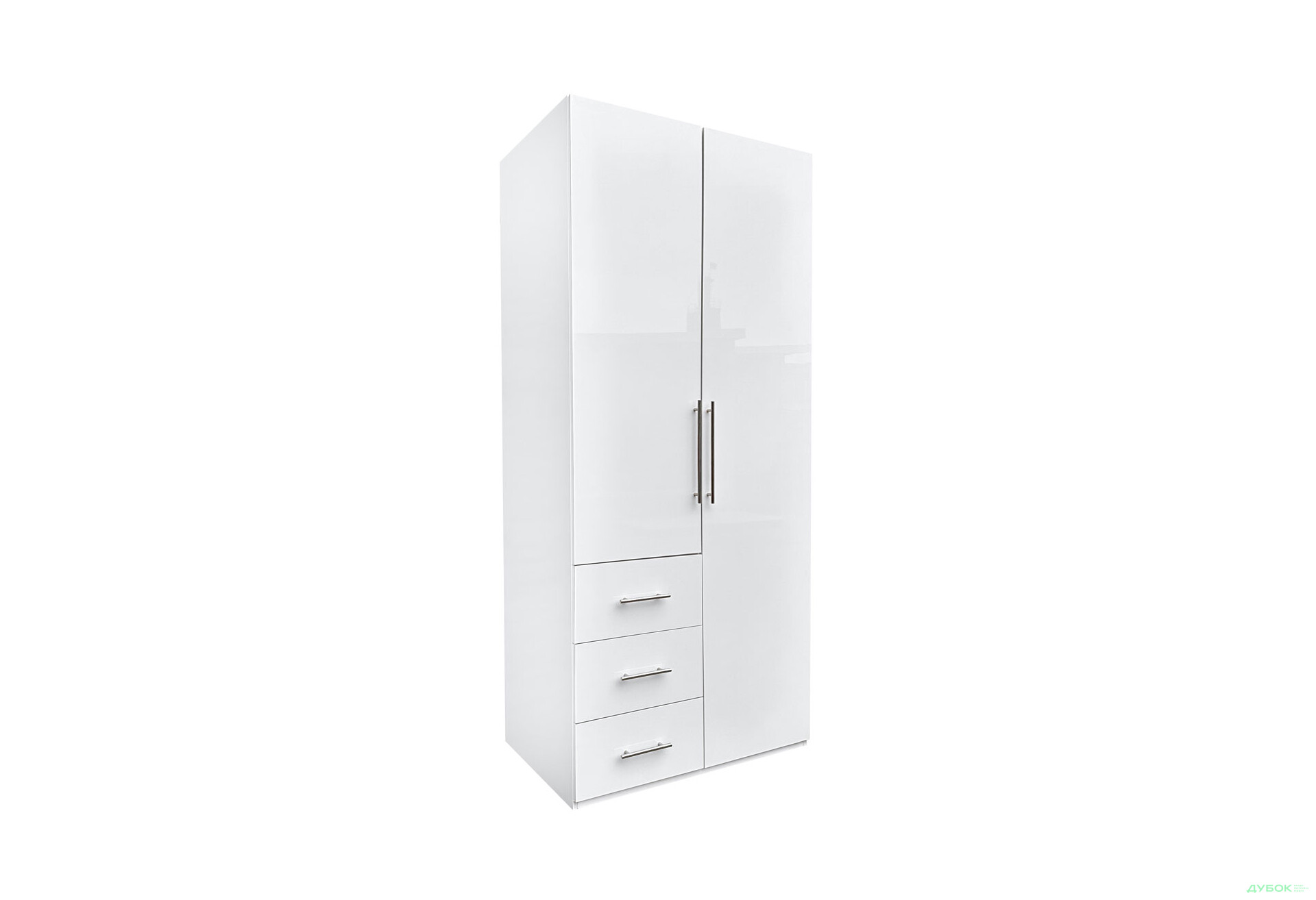 Шкаф MiroMark Магнум 2-дверный з 3 ящиками 98 см, белый - Изображение 3 Изображение 3 - Шкаф MiroMark Магнум 2-дверный з 3 ящиками 98 см, белый