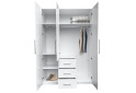 Зображення 5 - Шафа MiroMark Магнум 3-дверна з 3 шухлядами 147 см, біла