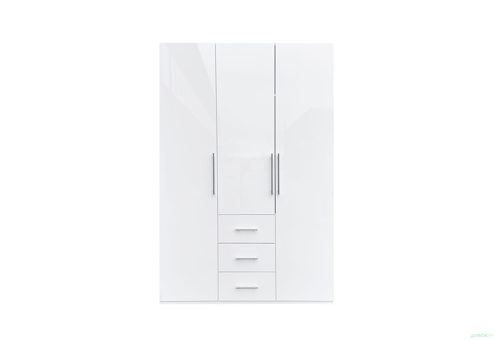 Зображення 3 - Шафа MiroMark Магнум 3-дверна з 3 шухлядами 147 см, біла