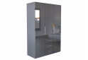 Шафа MiroMark Магнум 3-дверна з 3 шухлядами 147 см, антрацит - Зображення 3 Зображення 3 - Шафа MiroMark Магнум 3-дверна з 3 шухлядами 147 см, антрацит
