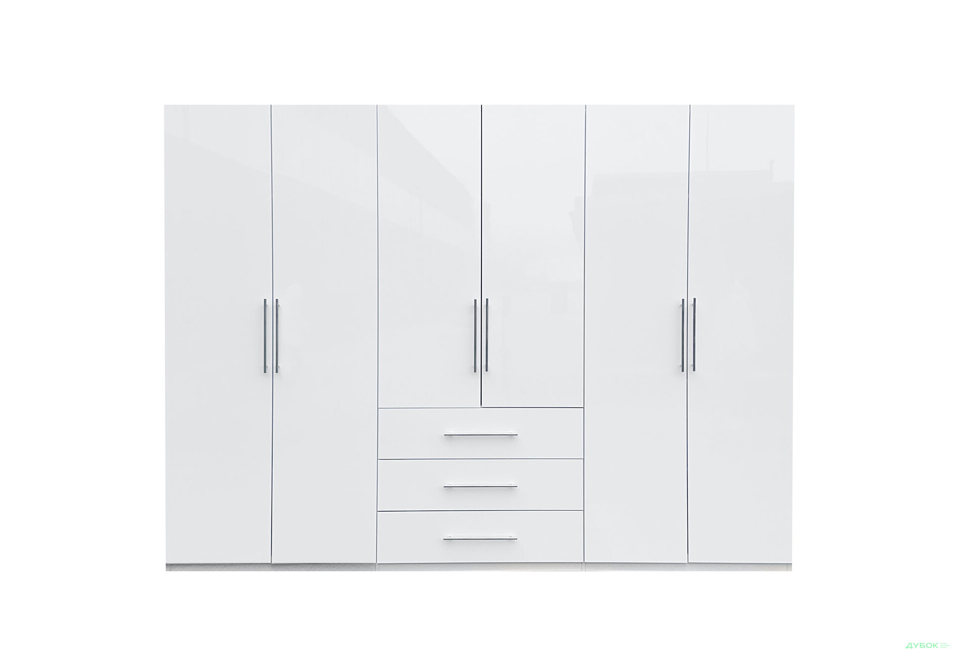 Изображение 2 - Шкаф MiroMark Магнум 6-дверный з 3 ящиками 294 см, белый
