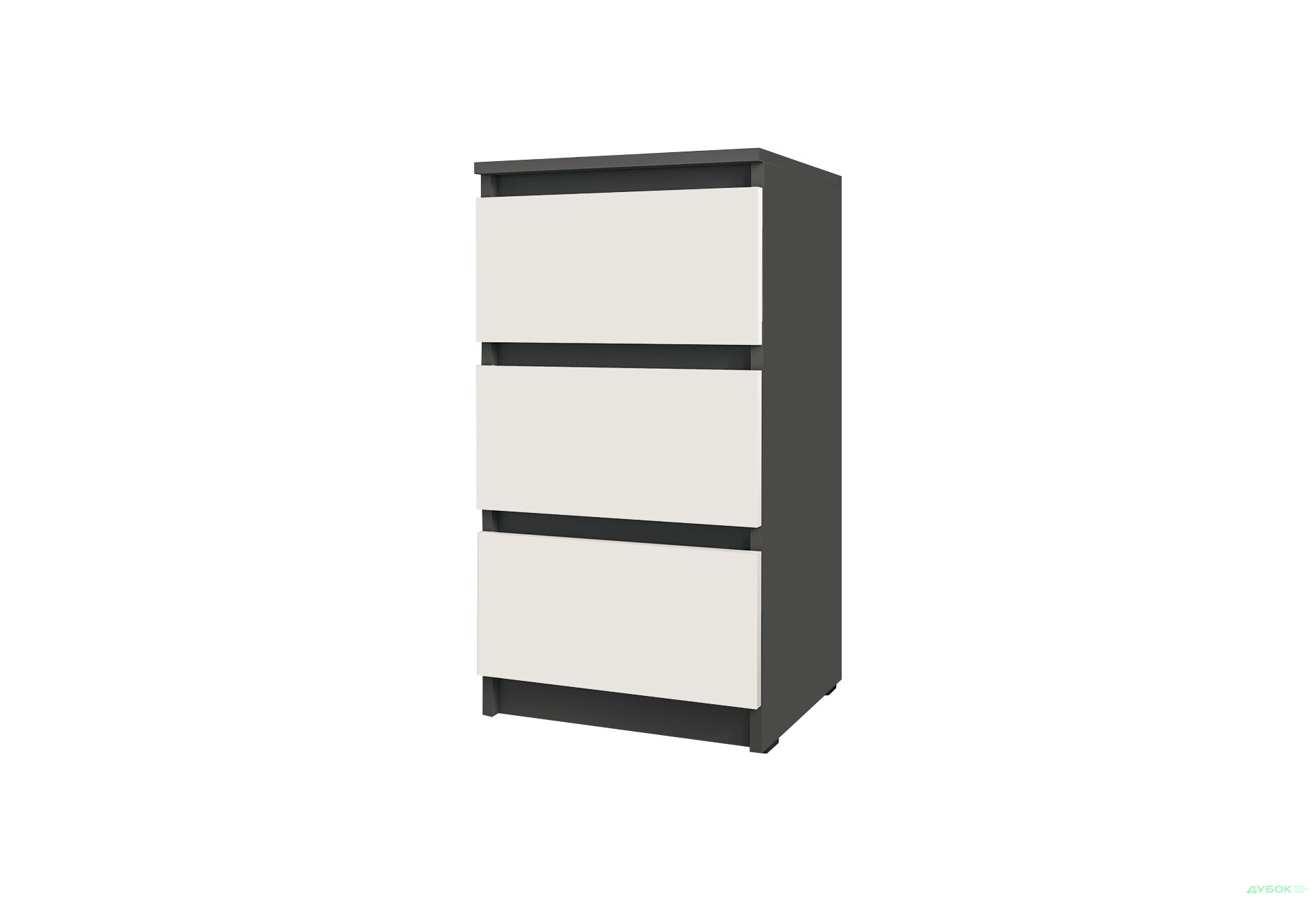 Изображение 1 - Комод Moreli Т 216 с 3 ящиками 40 см антрацит / белый