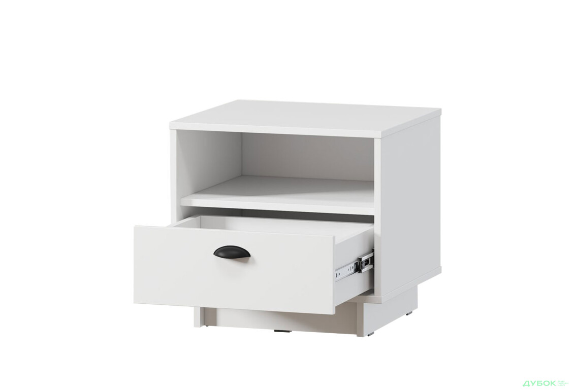 Изображение 2 - Тумба прикроватная Moreli Куба К-0005 с ящиком и полкой 50 см, белая