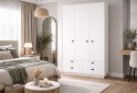 Зображення 2 - Шафа Moreli Куба К-0006 3-дверна з 4 шухлядами 150 см, біла