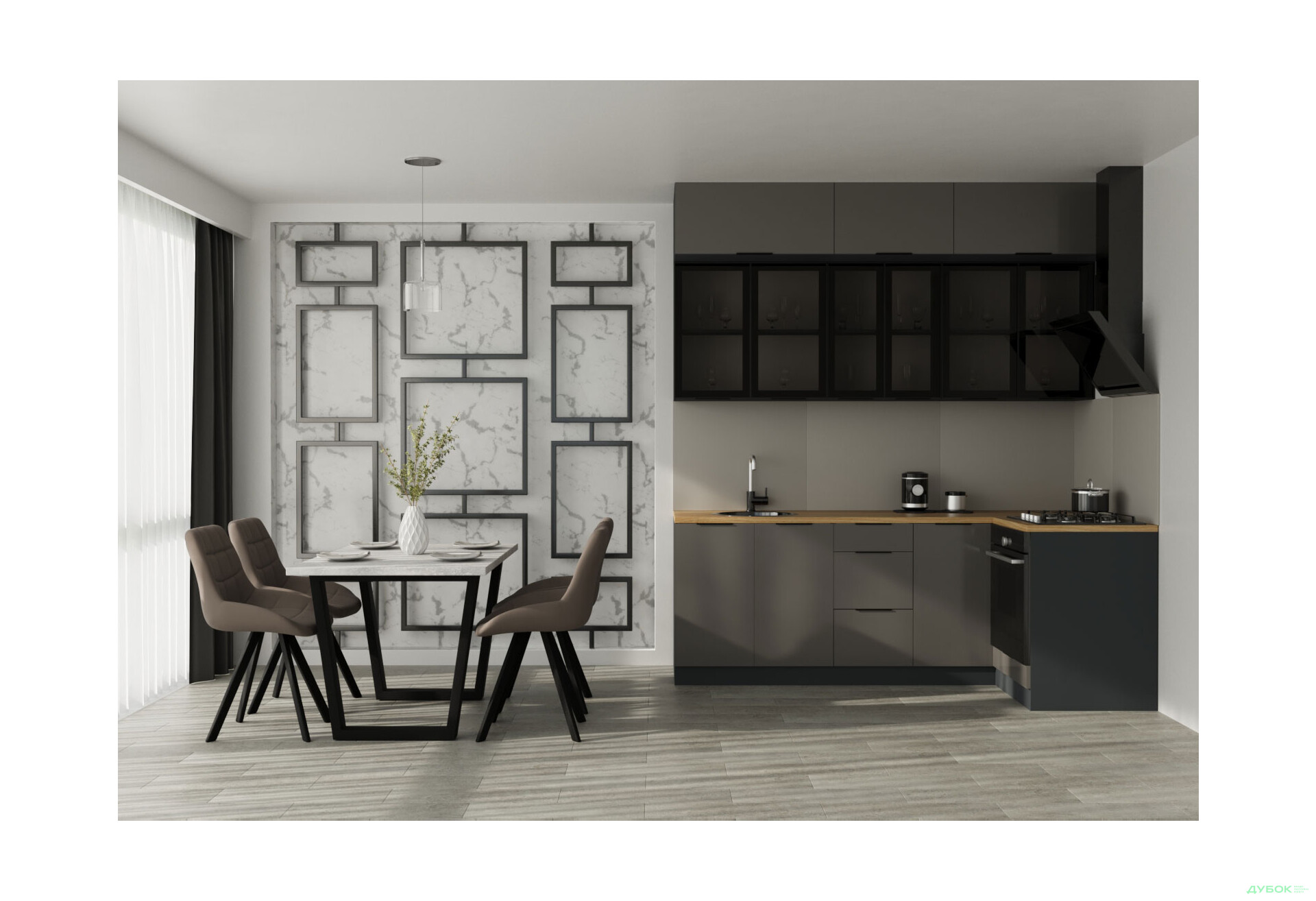 Угловая кухня Диплос / Diplos Blum 2.2х1.2 Мебель Стар 3-ярусная, кобальт глянец - Изображение 1 Изображение 1 - Угловая кухня Диплос / Diplos Blum 2.2х1.2 Мебель Стар 3-ярусная, кобальт глянец