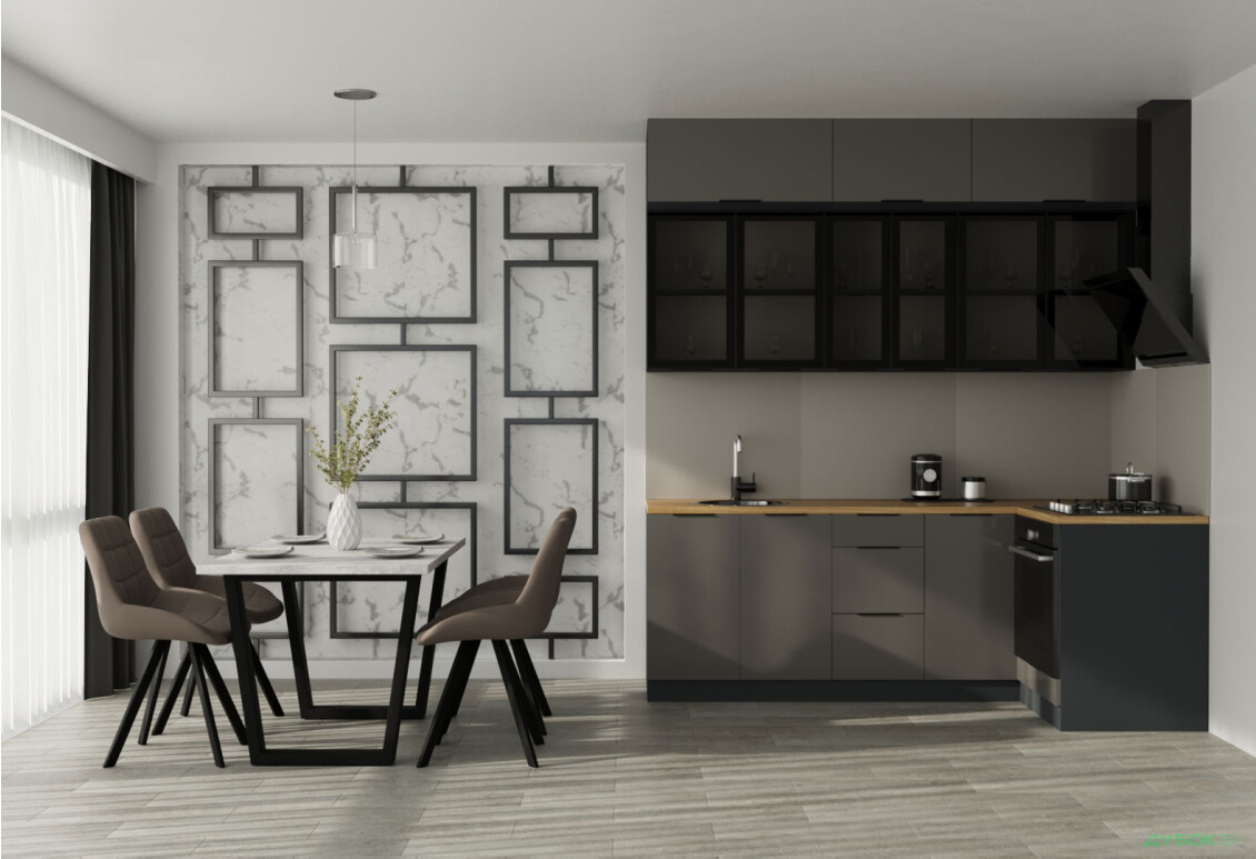 Угловая кухня Диплос / Diplos Blum 2.2х1.2 Мебель Стар 3-ярусная, кобальт глянец - Изображение 1 Изображение 1 - Угловая кухня Диплос / Diplos Blum 2.2х1.2 Мебель Стар 3-ярусная, кобальт глянец