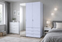 Изображение 2 - Шкаф Doros Гелар 3-дверная с зеркалом і 3 ящиками 117 см Белый