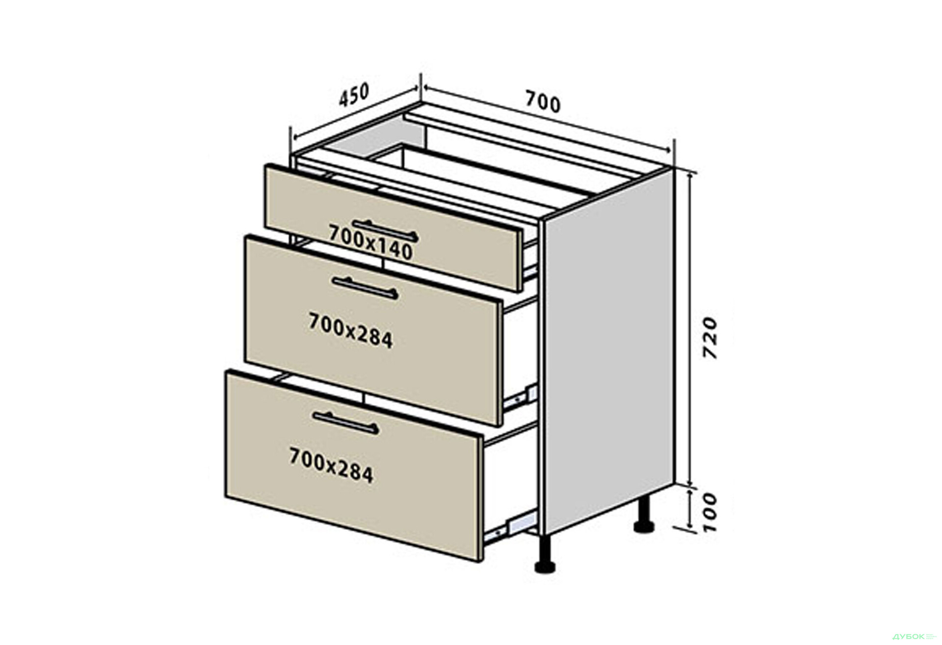 Зображення 1 - Н46 Тумба 3Ш 70 Верона VIP-master