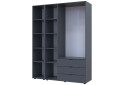 Зображення 4 - Шафа Doros Гелар 4-дверна з дзеркалом і 3 шухлядами 155 см Графіт