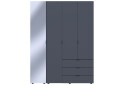 Зображення 6 - Шафа Doros Гелар 4-дверна з дзеркалом і 3 шухлядами 155 см Графіт